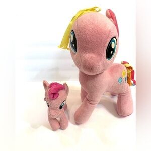 My Little Pony Pinkie Pie 12" Plush Ribbon Mane/Tail and Small Pinkie Pie